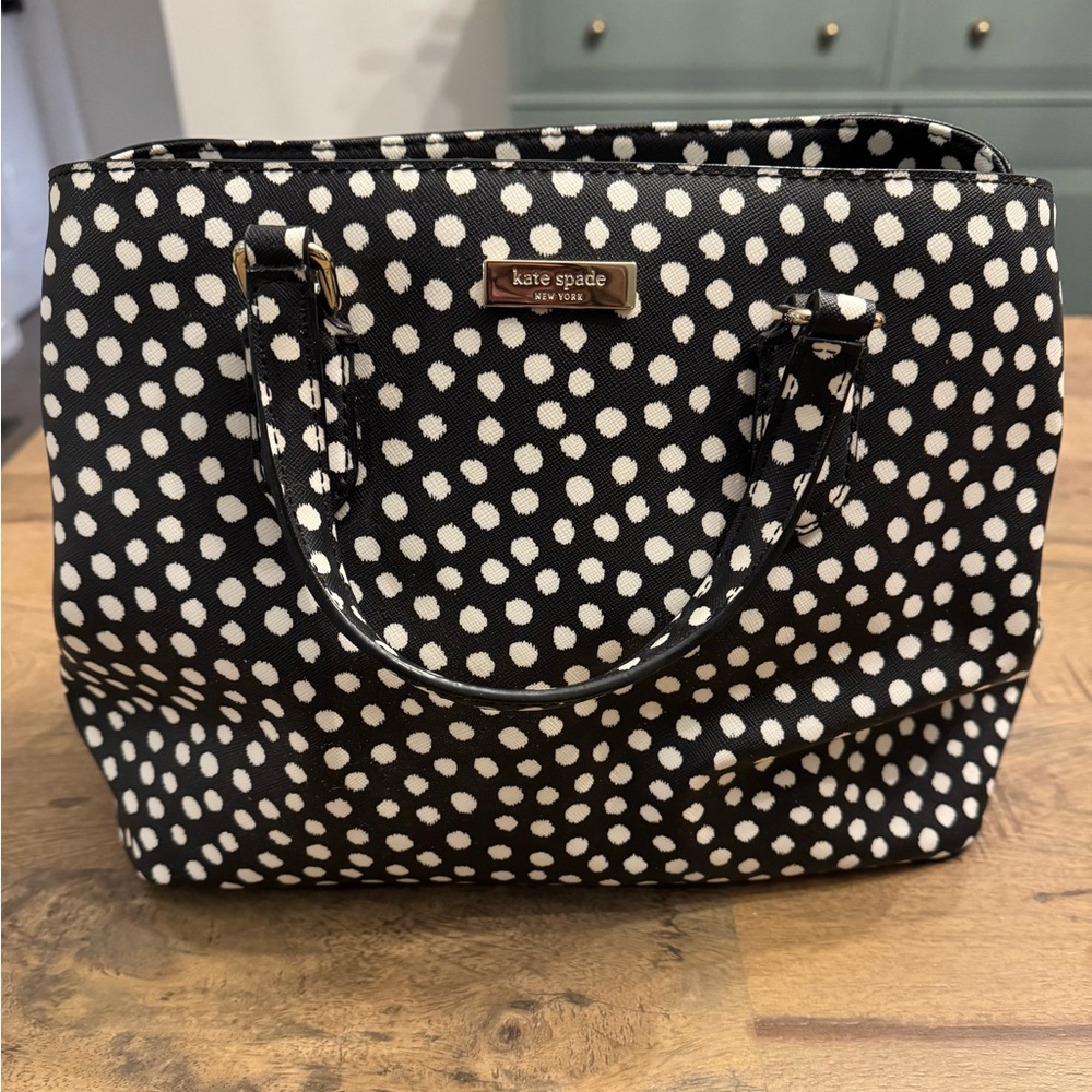 Kate Spade Musical Dot Bag Black and White Polka Dot